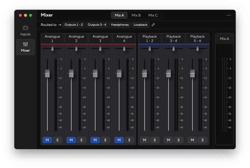 Focusrite Control 2 Mixer